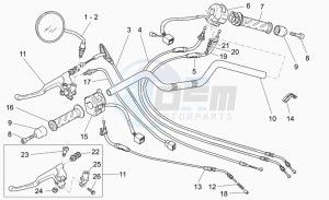 Breva 750 IE IE drawing Handlebar - controls