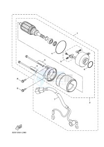 XC125R YW125 SKYLINER S (2PE2) drawing STARTING MOTOR