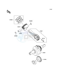 MULE 600 KAF400-B1 EU drawing Crankshaft/Piston(s)