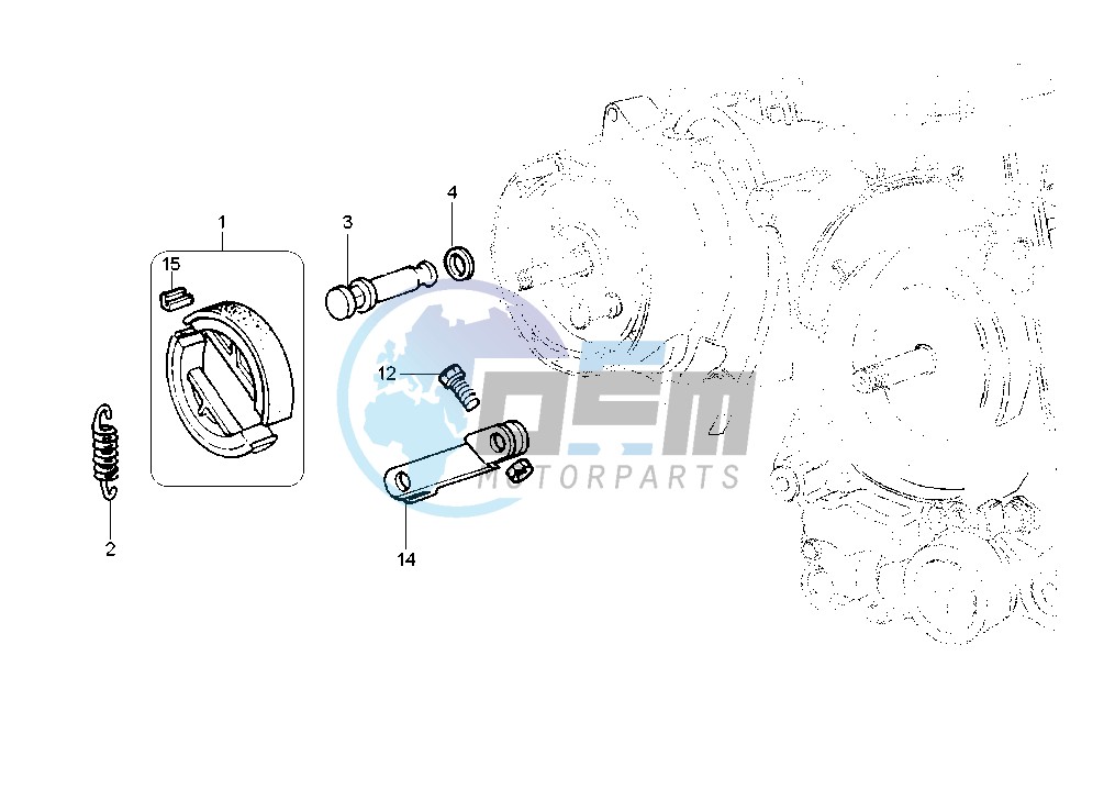 Rear brake shoes