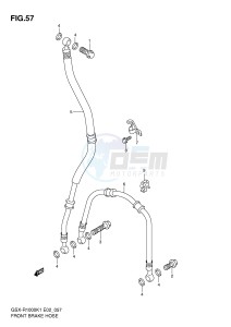 GSX-R1000 (E2) drawing FRONT BRAKE HOSE