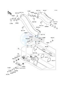 VN 1600 A [VULCAN 1600 CLASSIC] (A6F-A8FA) A6F drawing MUFFLER-- S- -