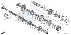 CBR125RTF CBR125RT UK - (E) drawing TRANSMISSION