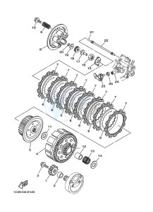 YZ125X (B1B5) drawing CLUTCH