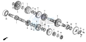 CB250 TWO FIFTY drawing TRANSMISSION