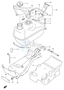 AN400 (E2) Burgman drawing FUEL TANK (MODEL K1 K2)