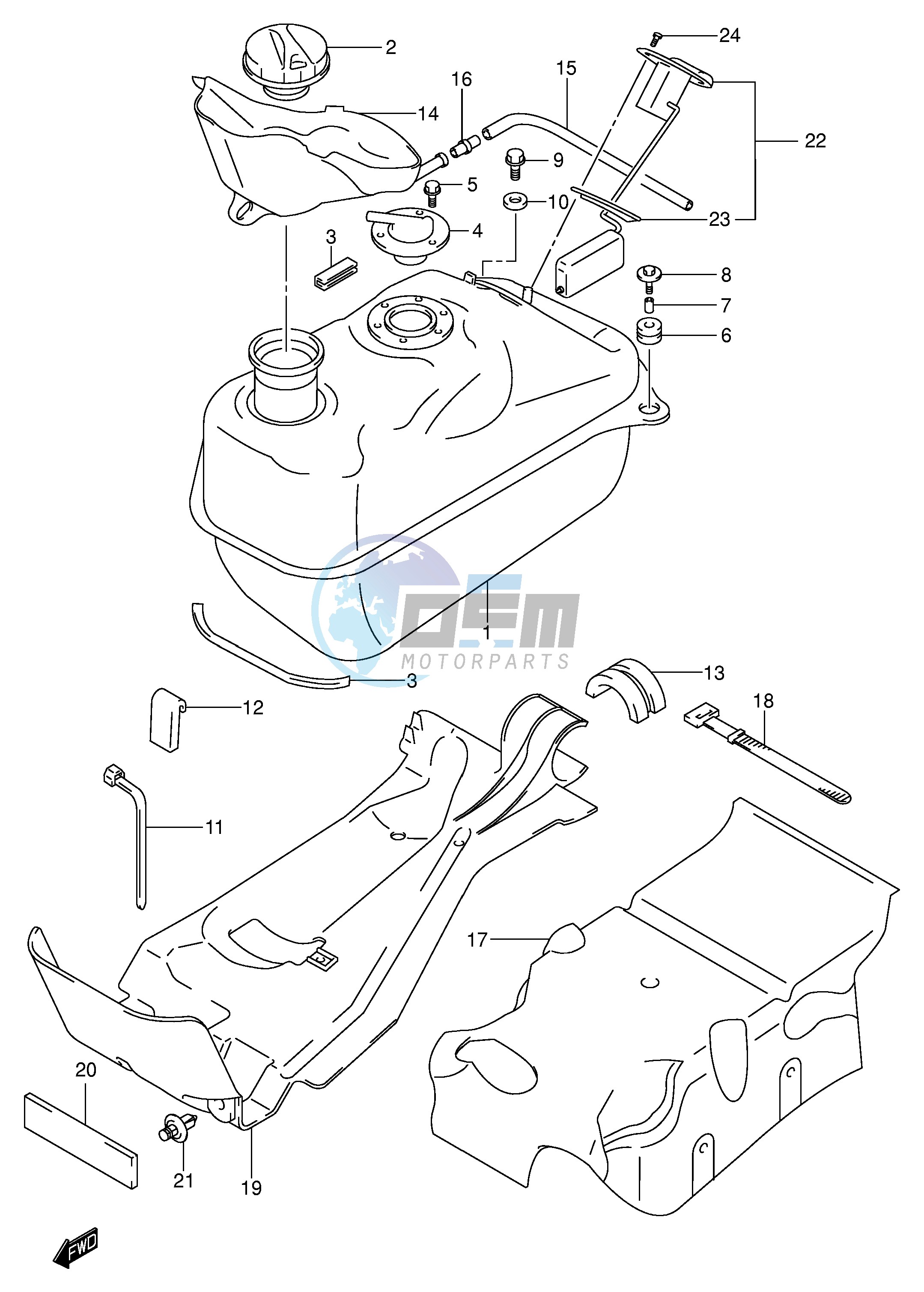 FUEL TANK (MODEL K1 K2)