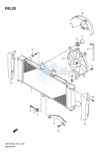 GSF1250 (E21) Bandit drawing RADIATOR