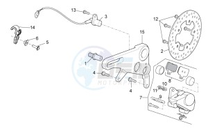 TUONO 1100 V4 RF E4 ABS (APAC) drawing Rear brake caliper