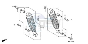 CBF125MA France - (F) drawing REAR CUSHION