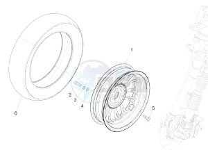 Sprint 50 4T 4V (NAFTA) drawing Front wheel