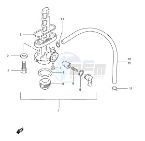 TS185ER (E1) drawing FUEL COCK (TS185ERCV P9)