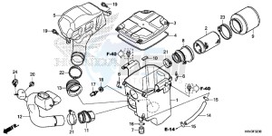 TRX500FM2F TRX500FM U drawing AIR CLEANER