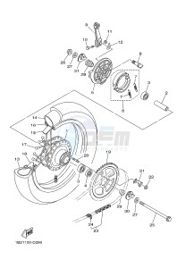 TT-R125 TT-R125LW (2CP8) drawing REAR WHEEL