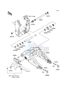 NINJA_ZX-10R ZX1000JCF FR XX (EU ME A(FRICA) drawing Swingarm