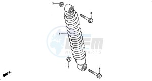 TRX300FW FOURTRAX drawing REAR CUSHION