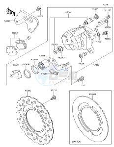 KX85 KX85CHF EU drawing Rear Brake