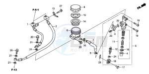 CBF600NA drawing REAR BRAKE MASTER (CBF600SA8/NA8)