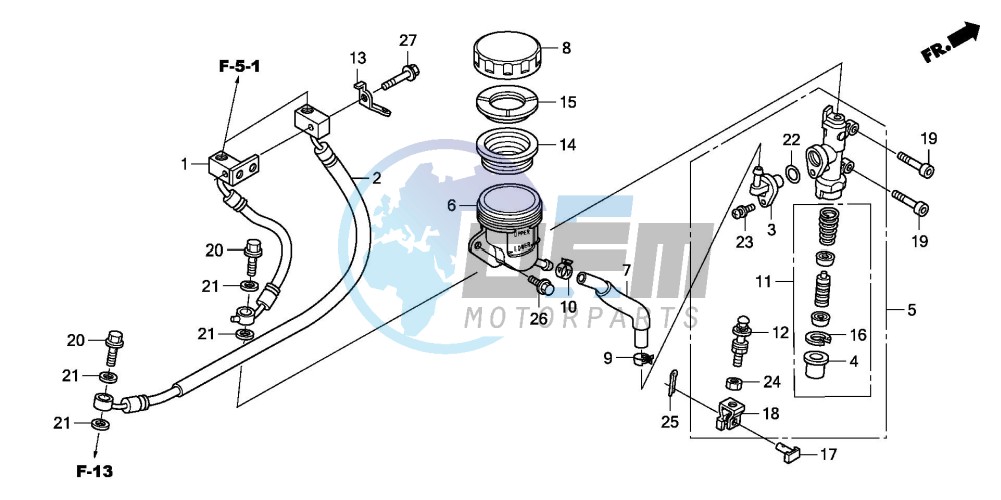 REAR BRAKE MASTER (CBF600SA8/NA8)