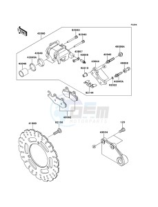 NINJA 250R EX250KCF GB XX (EU ME A(FRICA) drawing Rear Brake