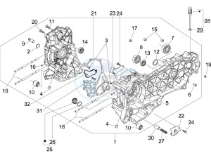 Beverly 125 drawing Crankcase