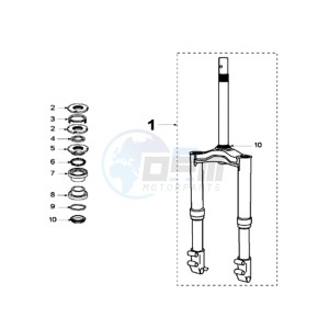 LUDIX 10 RLA drawing FRONT FORK / STEERINGHEAD