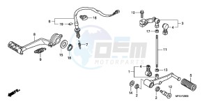 CB600FAB drawing PEDAL