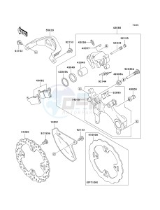 KX 250 R (R6F-R7F) R6F drawing REAR BRAKE