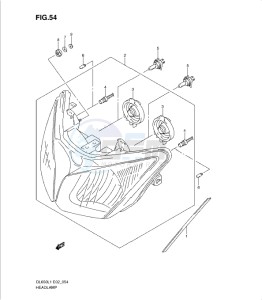 DL650 drawing HEADLAMP (DL650AL1 E2)