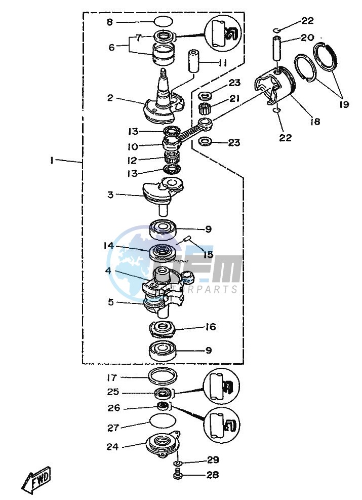 CRANKSHAFT--PISTON