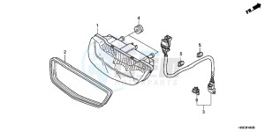 TRX500FPED TRX500FPE ED drawing TAILLIGHT