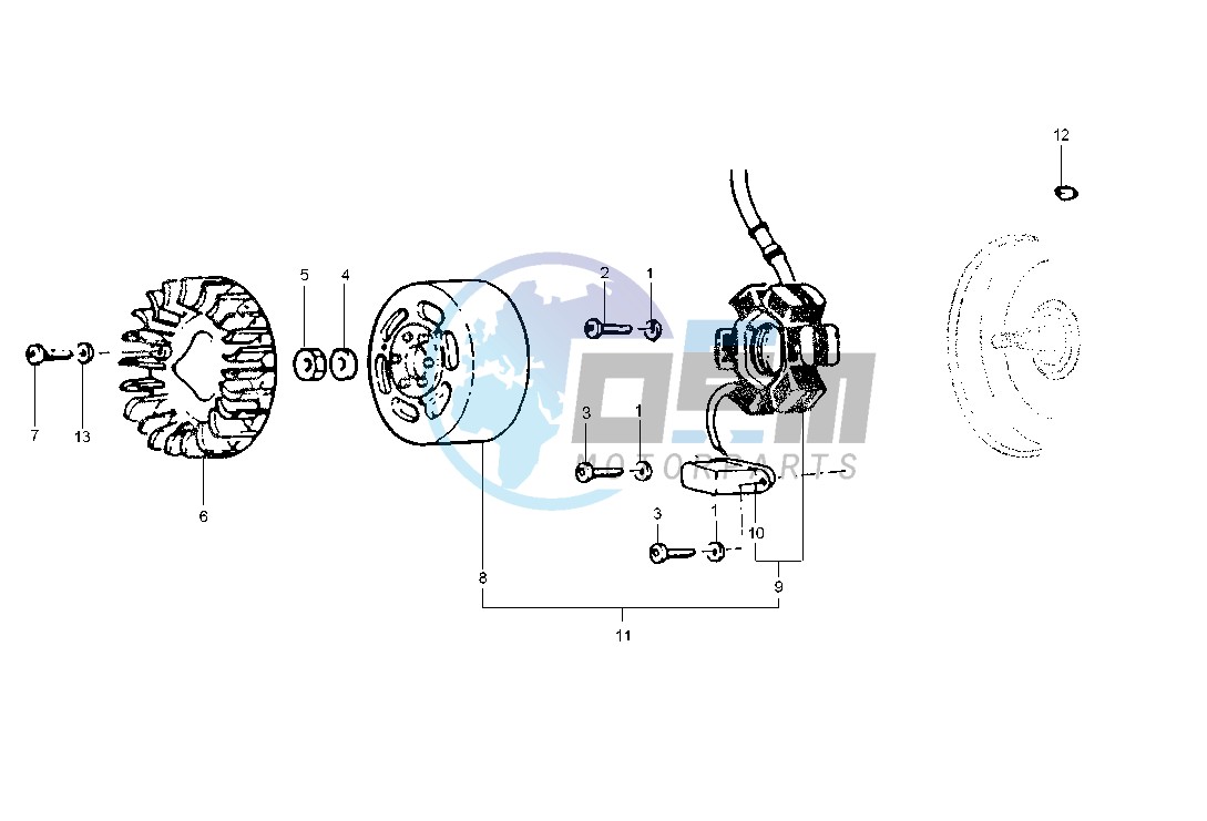 Flywheel magneto