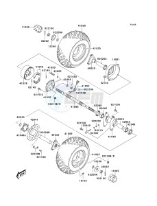 KSF 50 A [KFX50] (A1-A3) [KFX50] drawing REAR HUB