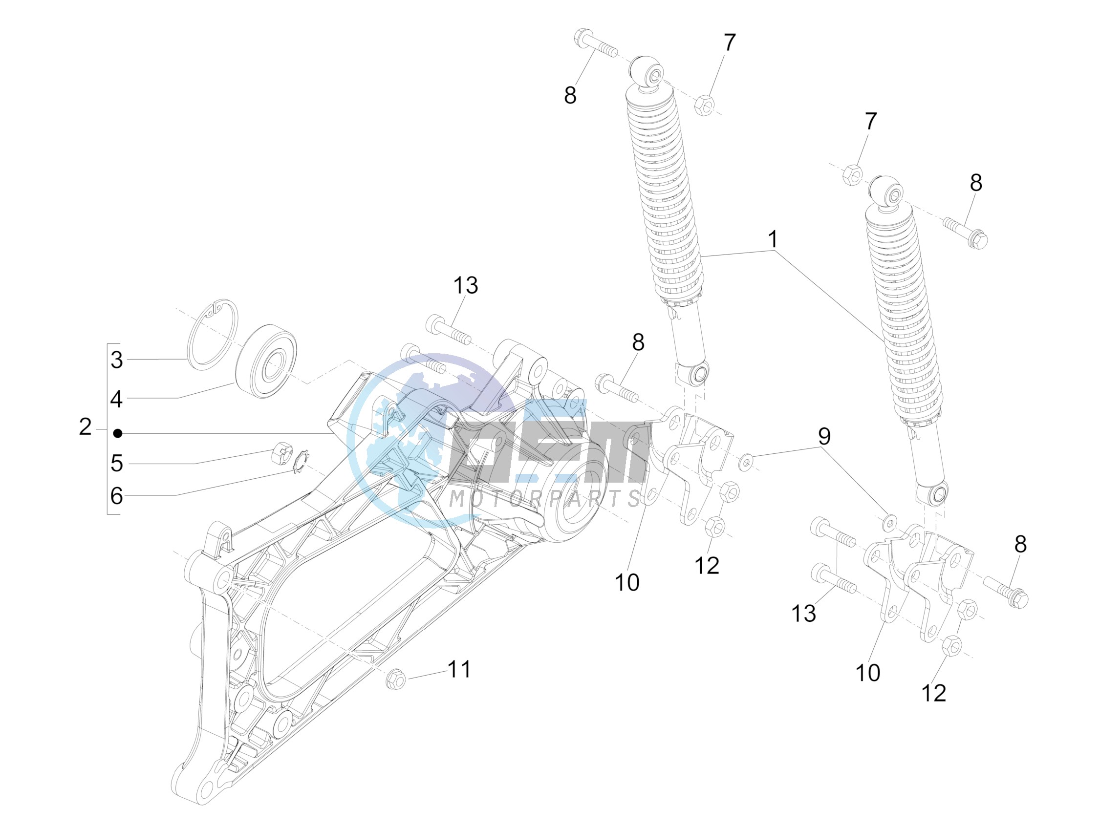 Rear suspension - Shock absorber/s