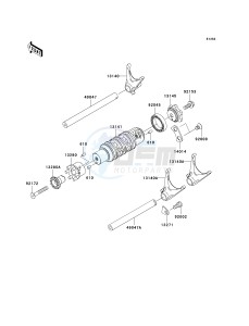 ER 650 A [ER-6N (AUSTRALIAN] (A6F-A8F) A8F drawing GEAR CHANGE DRUM_SHIFT FORK-- S- -