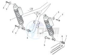 V7 II Racer ABS 750 drawing Rear shock absorber