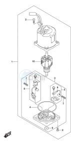 DF 300AP drawing PTT Motor w/Transom (L)