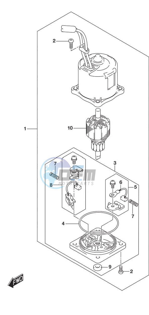 PTT Motor w/Transom (L)