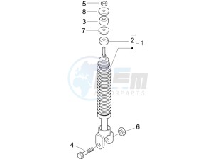 LX 50 2T drawing Rear suspension - Shock absorber - s