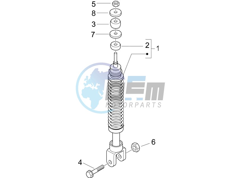 Rear suspension - Shock absorber - s