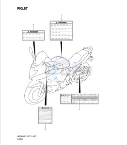 GSXF650 drawing LABEL (GSX650FL1 E21)