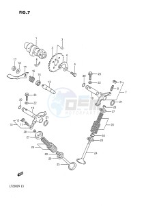 LT230E (E1) drawing CAM SHAFT - VALVE