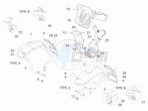 MP3 400 ie mic drawing Wheel housing - Mudguard