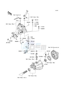 KAF 400 B [MULE 600] (B6F-B9F) B8F drawing GEAR CHANGE MECHANISM