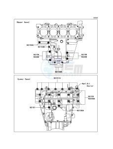 NINJA ZX-10R ZX1000E9F FR GB XX (EU ME A(FRICA) drawing Crankcase Bolt Pattern