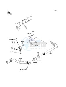 KX450F KX450D6F EU drawing Gear Change Mechanism