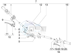 S 150 4T drawing Handlebars - Master cil