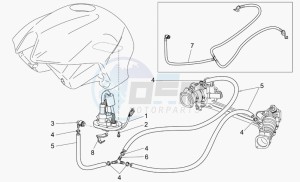 Breva 750 IE IE drawing Fuel supply