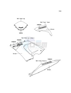 NINJA ZX-6RR ZX600-N1H FR GB XX (EU ME A(FRICA) drawing Decals