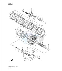 GSXF650 drawing CLUTCH